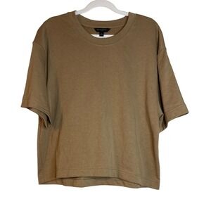 Banana Republic Women's 'iced latte' Soft Elbow Short Sleeve Boxy Top Sz Large